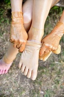 Clear toe socks